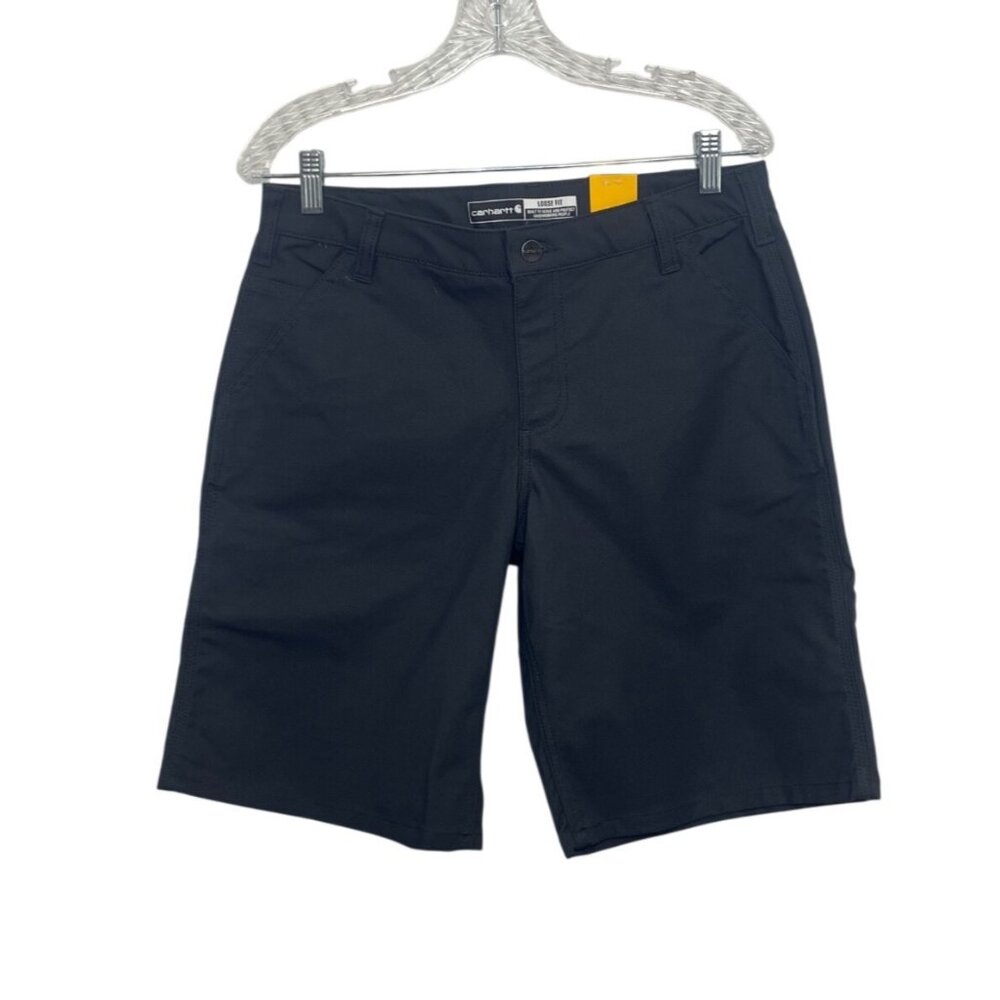 Carhartt Rugged‎ Flex Loose Fit Canvas Work Shorts Womens 10 Gray New